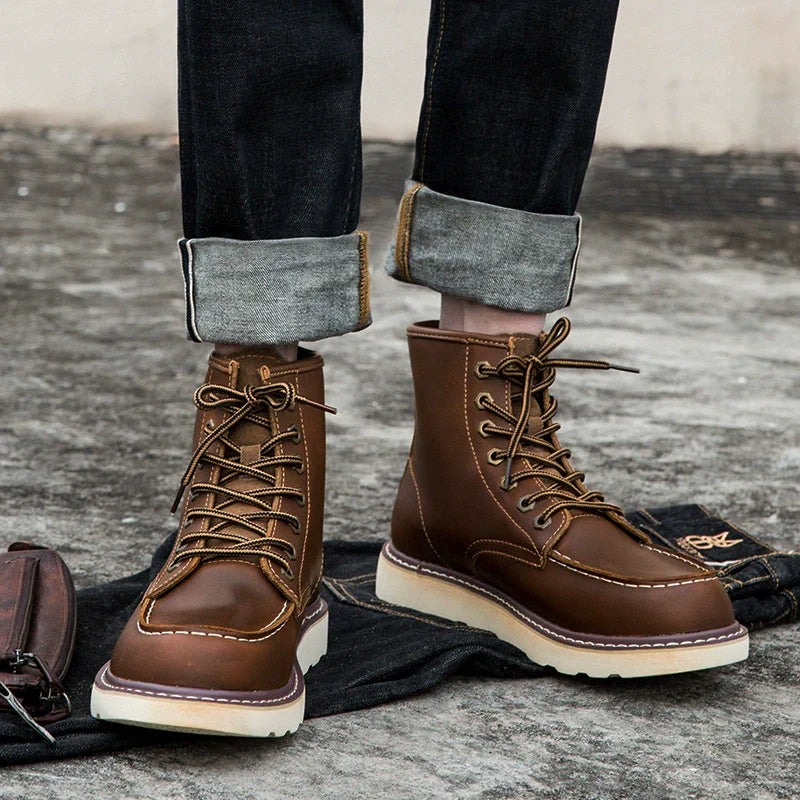 Merton | Bottines Homme à Lacets avec Semelle Épaisse et Design Élégant