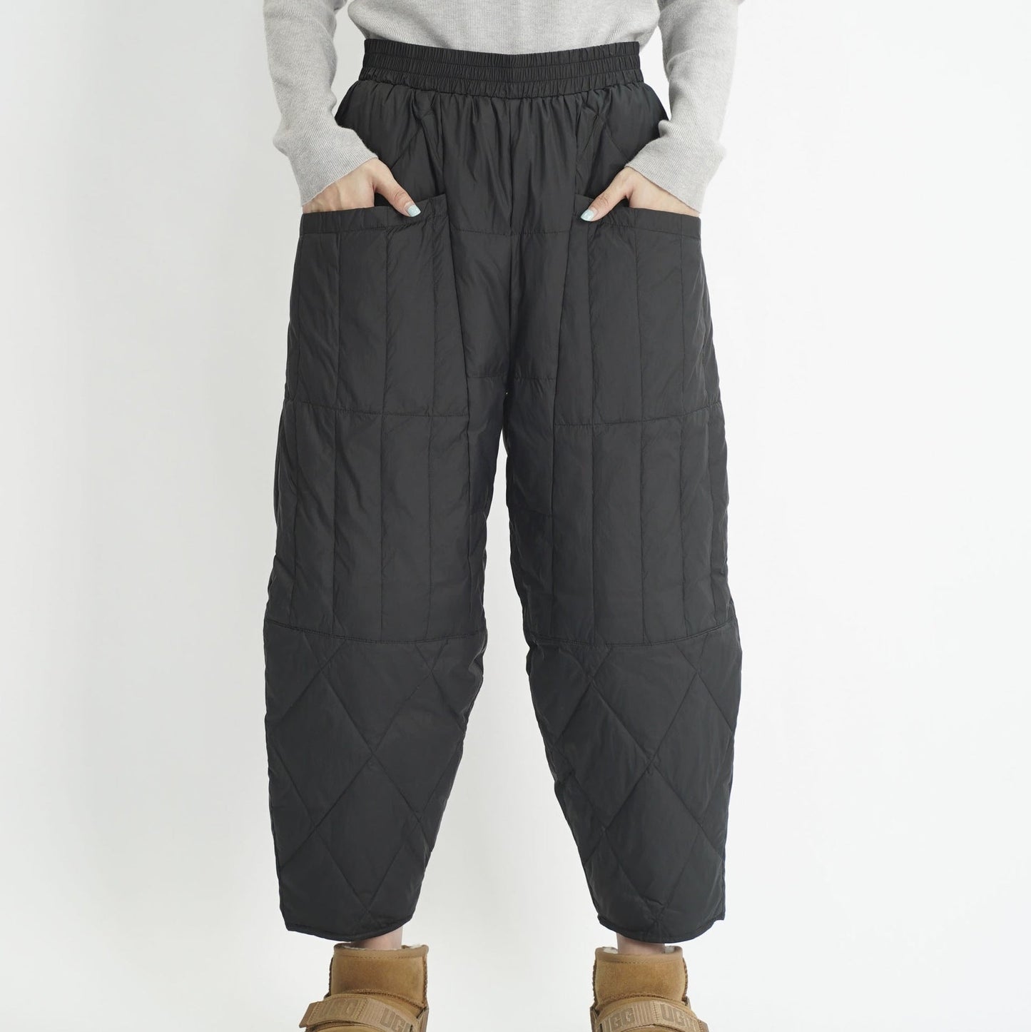 Pantalon de Loisirs Femme – Doublé et Confortable avec Taille Élastique et Poches
