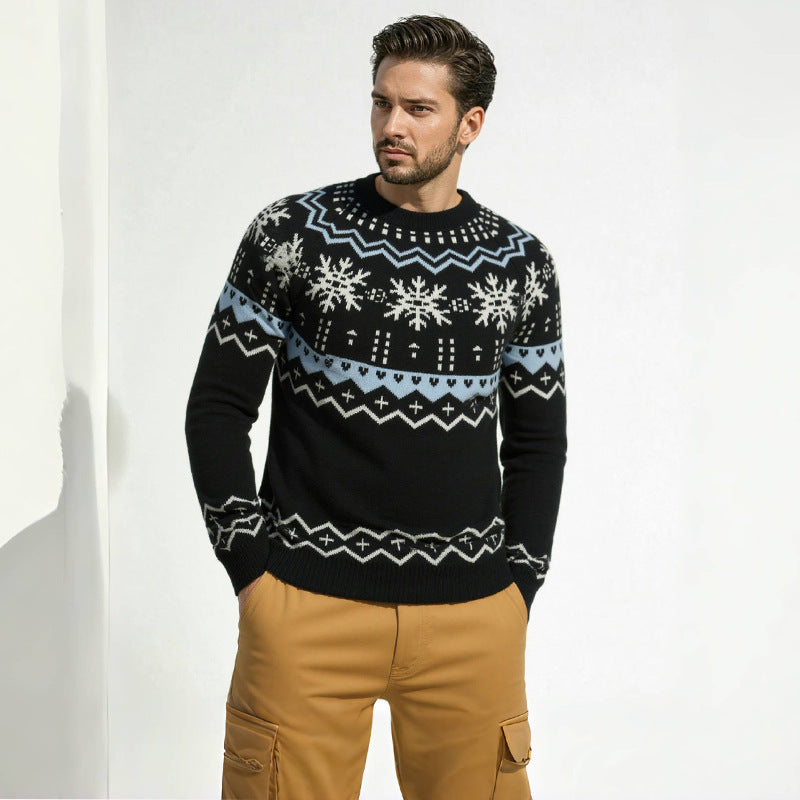 Pull Homme à Motifs Géométriques Chauds