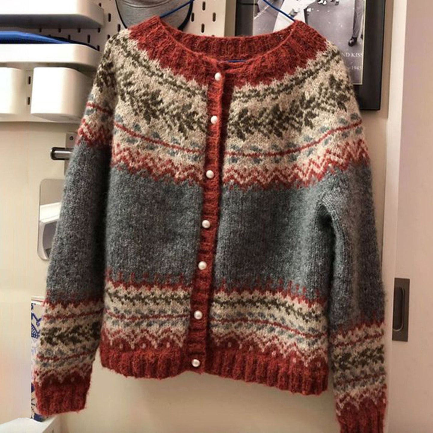 Cardigan Norvégien Femme | Tricot Chaud et Élégant pour l’Hiver