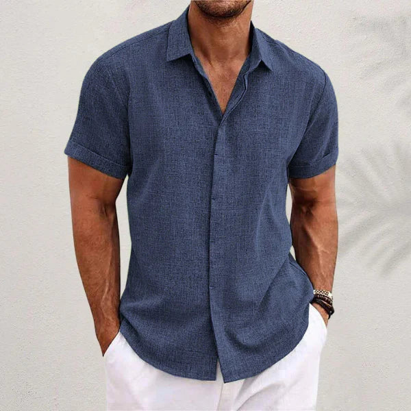 Chemise d’Été en Coton et Lin pour Homme – Fraîcheur & Style Décontracté