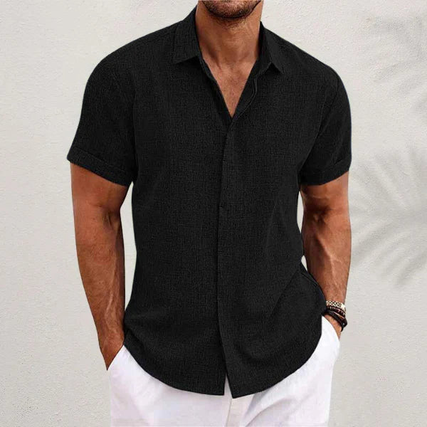 Chemise d’Été en Coton et Lin pour Homme – Fraîcheur & Style Décontracté