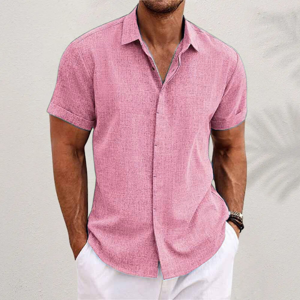 Chemise en Lin à Manches Courtes pour Homme – Fraîcheur & Élégance Naturelle