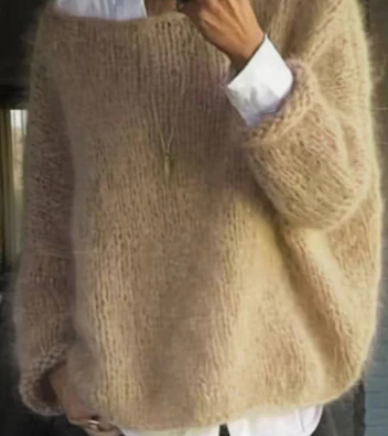 Nadine | Pull Femme Oversize Tricot Uni Confortable et Tendance