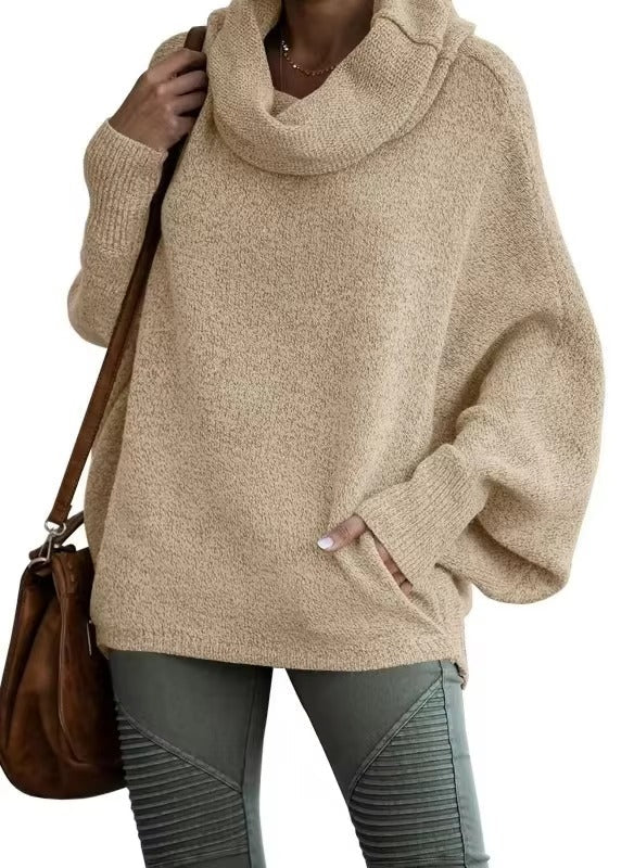 Pull Oversize Femme | Manches Chauve-Souris et Tissu Texturé Hiver