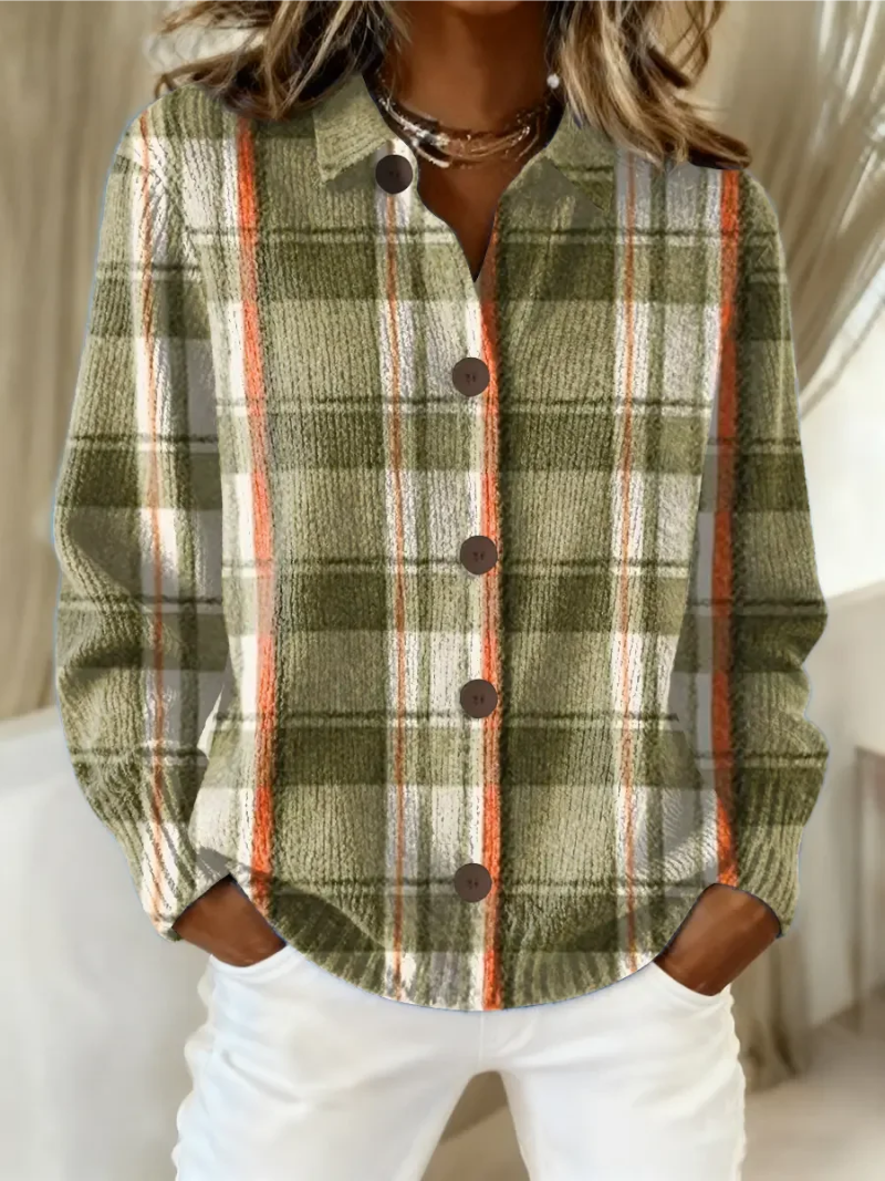 Chemise en flanelle femme | Chemise chaude à carreaux intemporels pour les journées fraîches