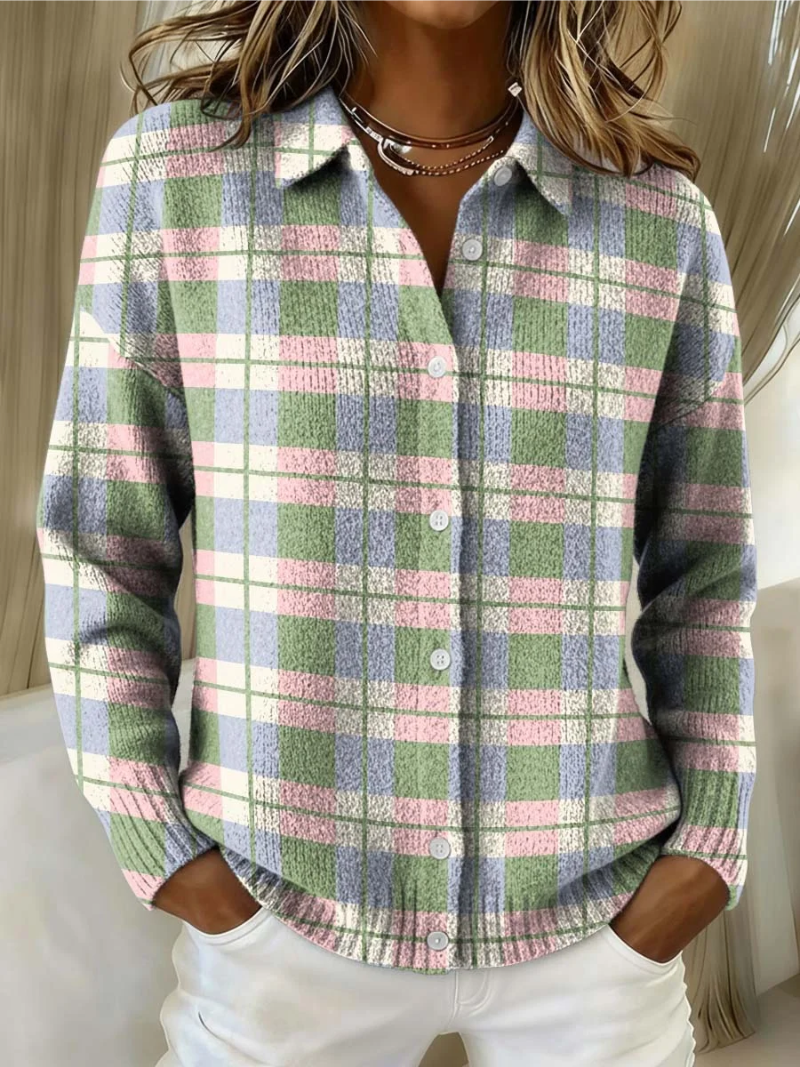 Chemise en flanelle femme | Chemise chaude à carreaux intemporels pour les journées fraîches