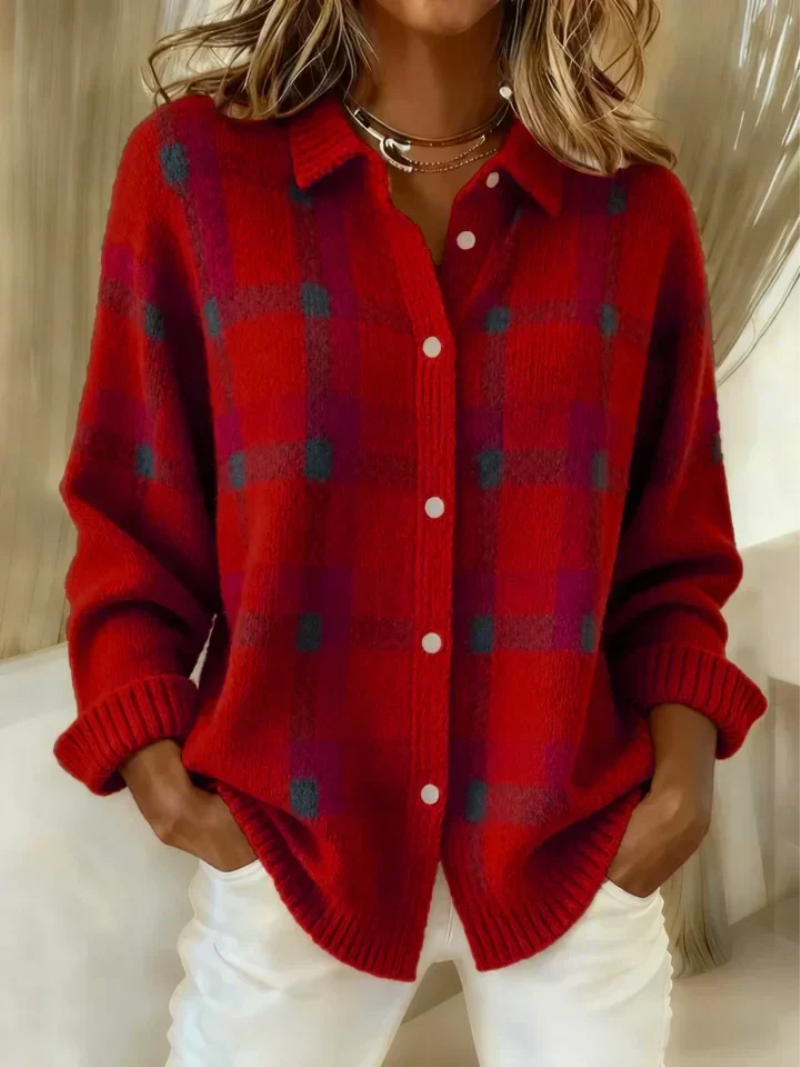 Chemise en flanelle femme | Chemise chaude à carreaux intemporels pour les journées fraîches