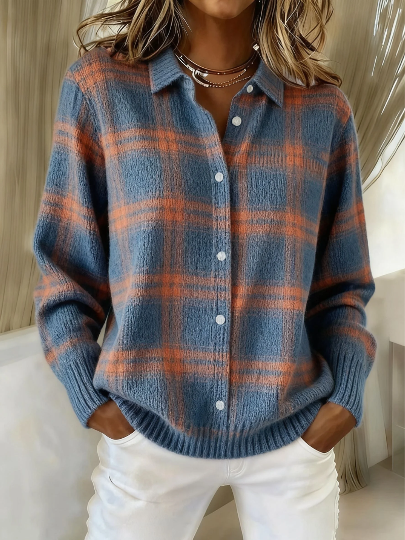 Chemise en flanelle femme | Chemise chaude à carreaux intemporels pour les journées fraîches