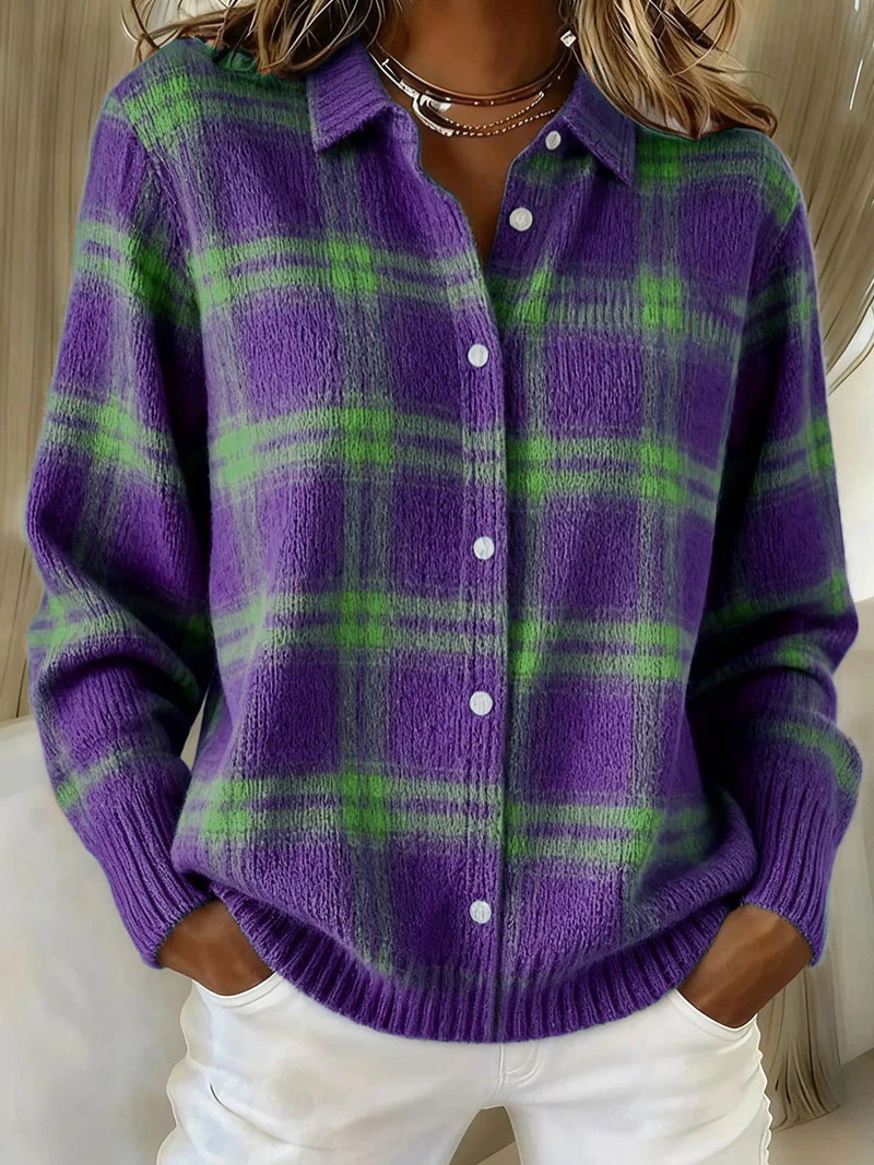 Chemise en flanelle femme | Chemise chaude à carreaux intemporels pour les journées fraîches