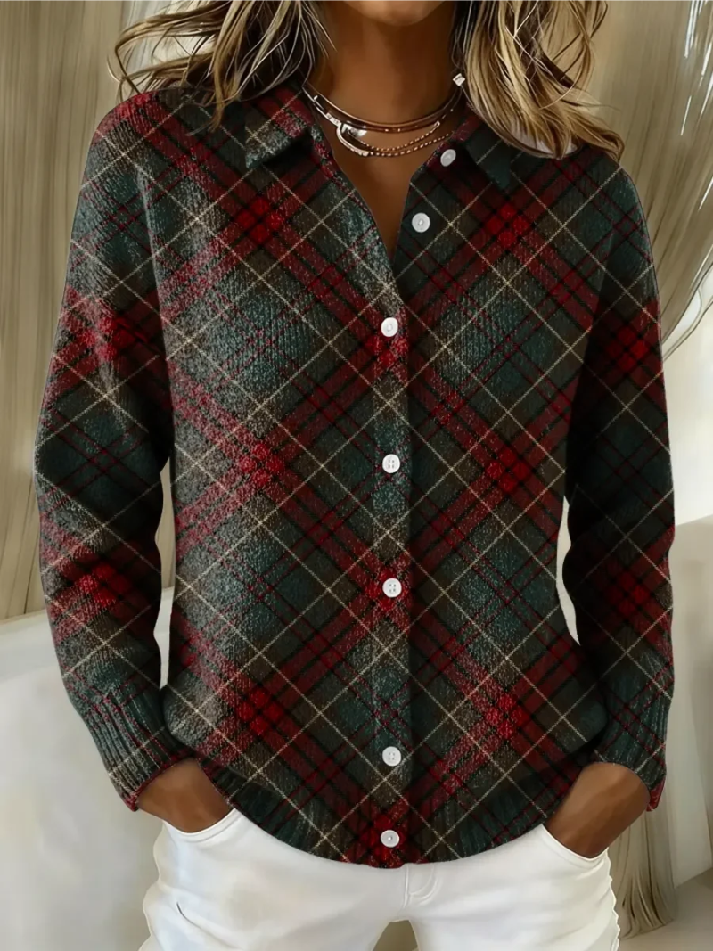 Chemise en flanelle femme | Chemise chaude à carreaux intemporels pour les journées fraîches