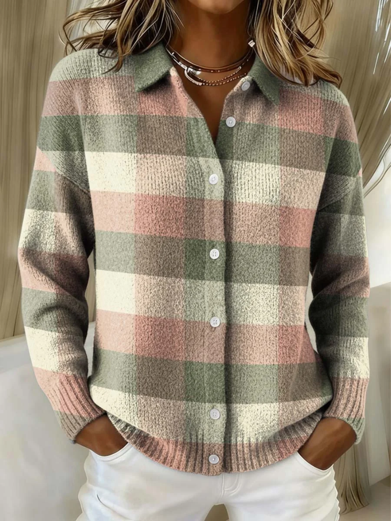 Chemise en flanelle femme | Chemise chaude à carreaux intemporels pour les journées fraîches