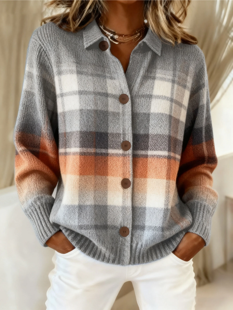 Chemise en flanelle femme | Chemise chaude à carreaux intemporels pour les journées fraîches