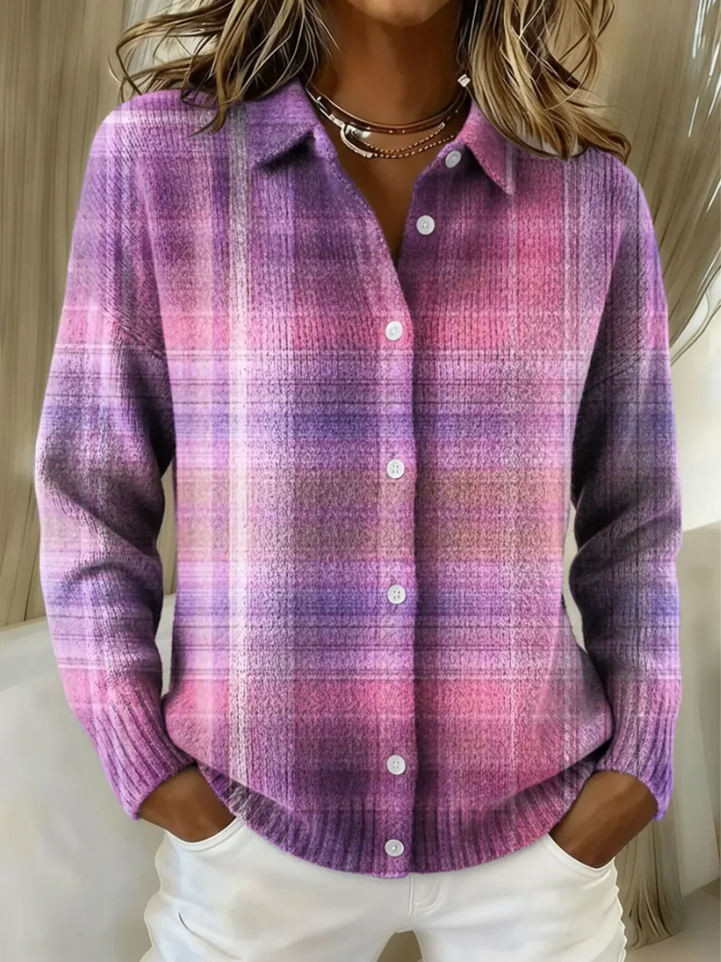 Chemise en flanelle femme | Chemise chaude à carreaux intemporels pour les journées fraîches