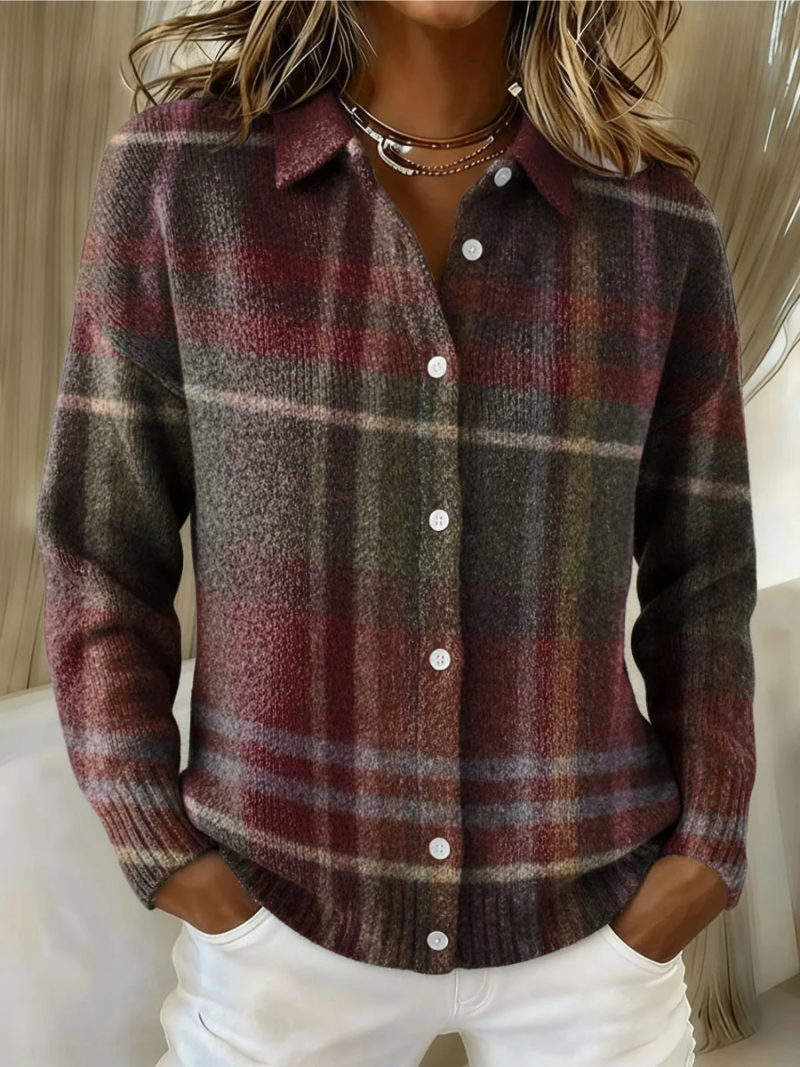Chemise en flanelle femme | Chemise chaude à carreaux intemporels pour les journées fraîches