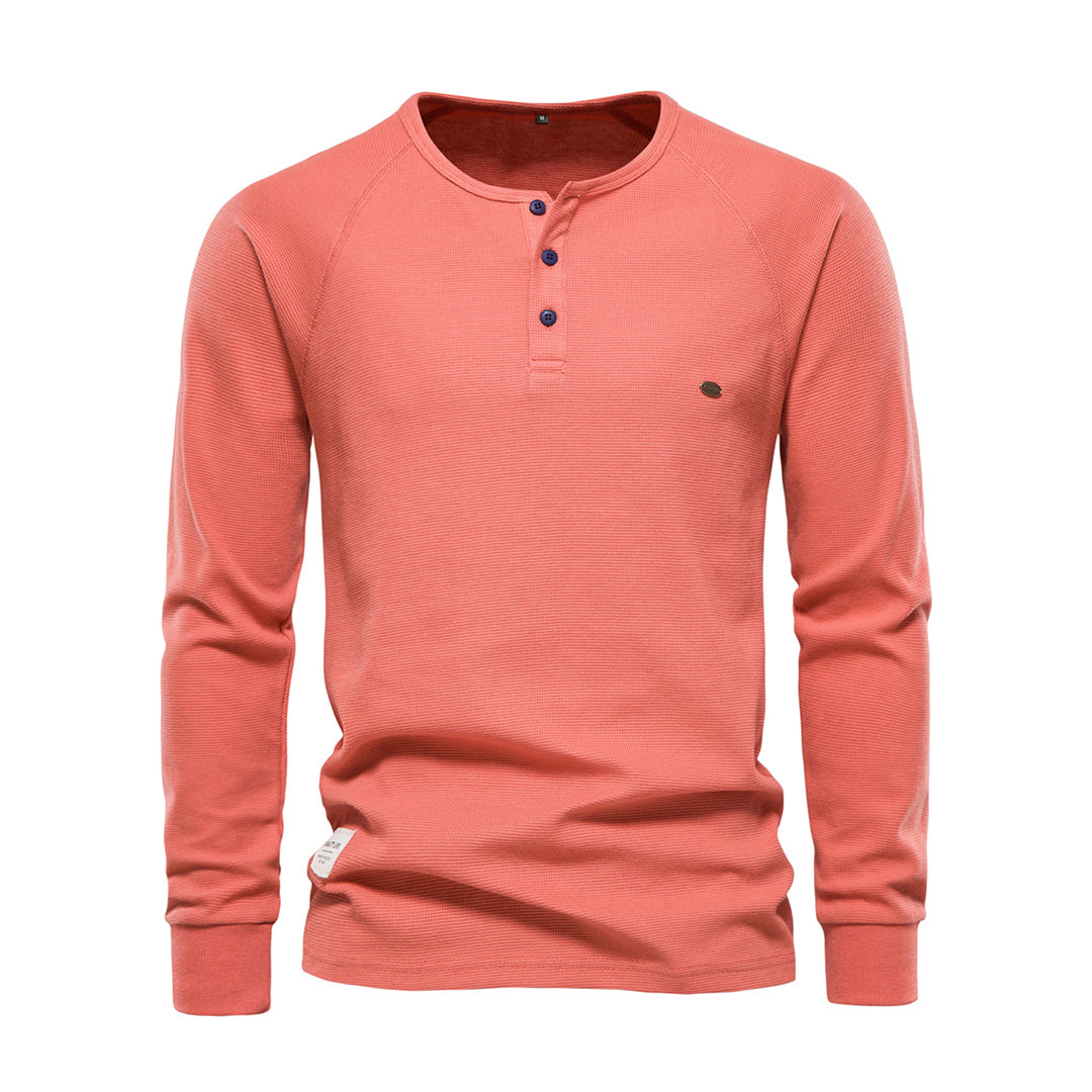Henley Homme à Manches Longues | Confort & Style Quotidien