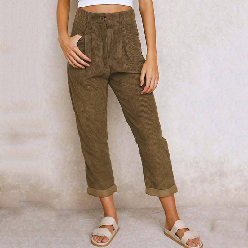 Pantalon taille haute coupe fluide – Confort, style & élégance décontractée