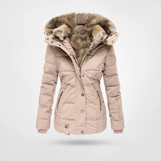 Annelisse | Veste d’Hiver Femme avec Capuche Doublée en Fourrure Luxueuse et Chaude