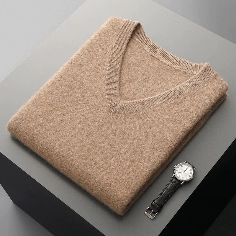 Pull Cachemire Homme | Gilet Sans Manches Col V Doux et Chaud