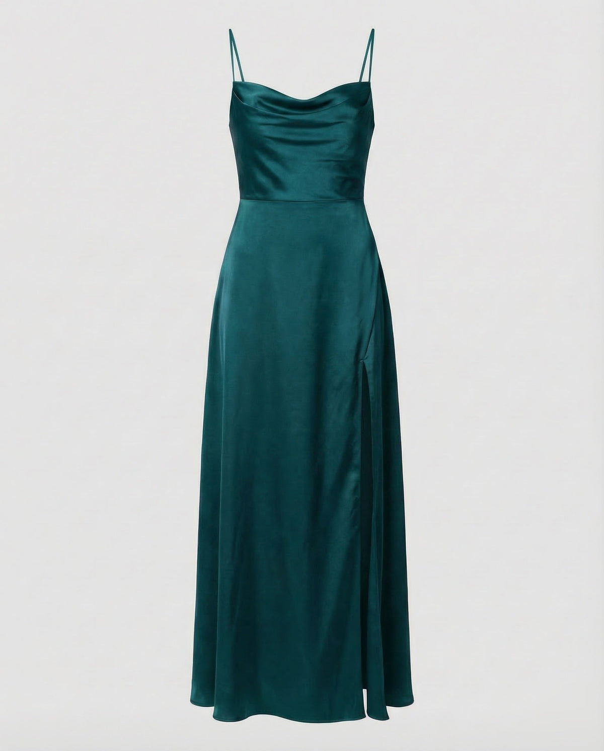 Robe Maxi Femme Élégante avec Fente et Dos Tressé pour Occasions Spéciales