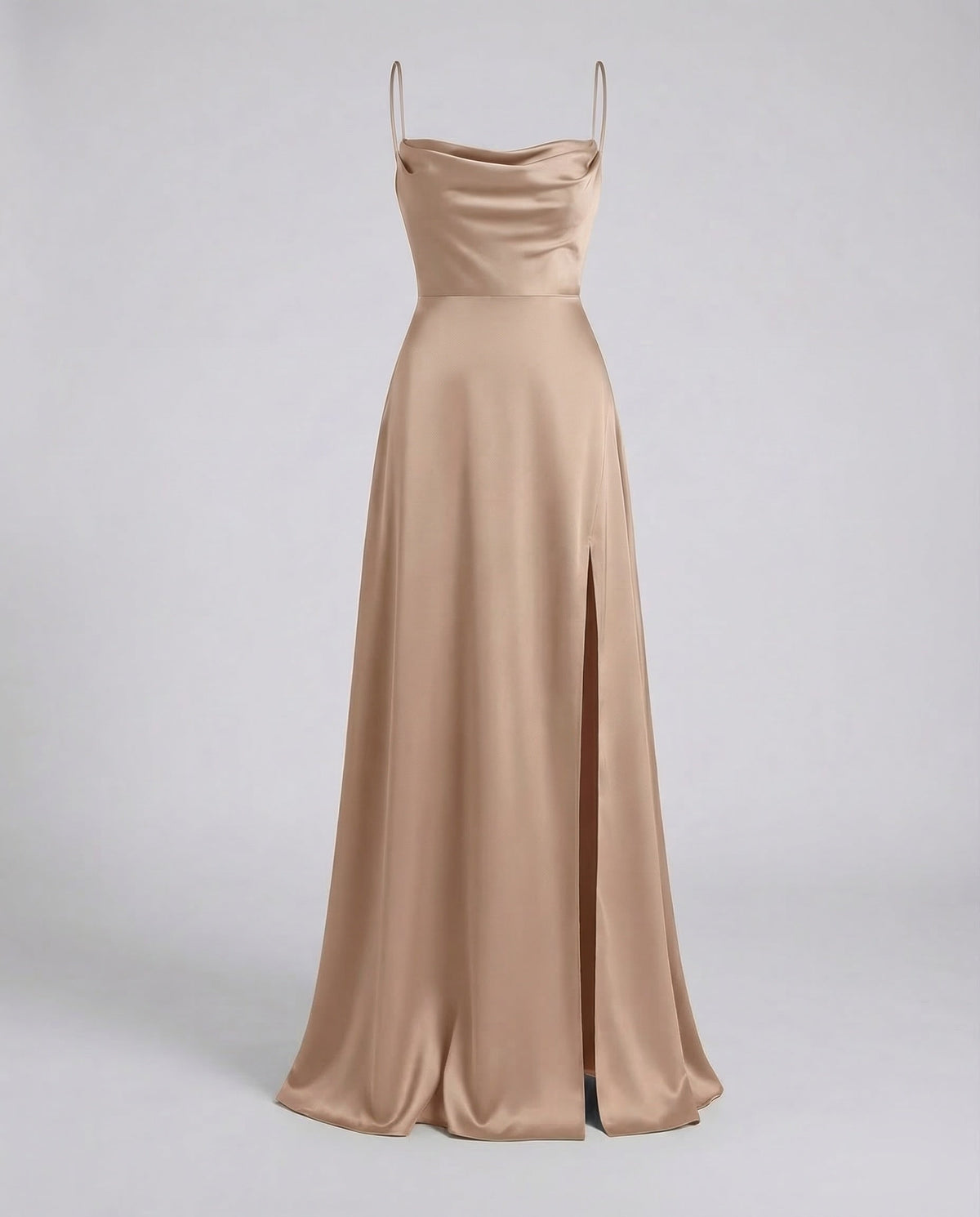 Robe Maxi Femme Élégante avec Fente et Dos Tressé pour Occasions Spéciales