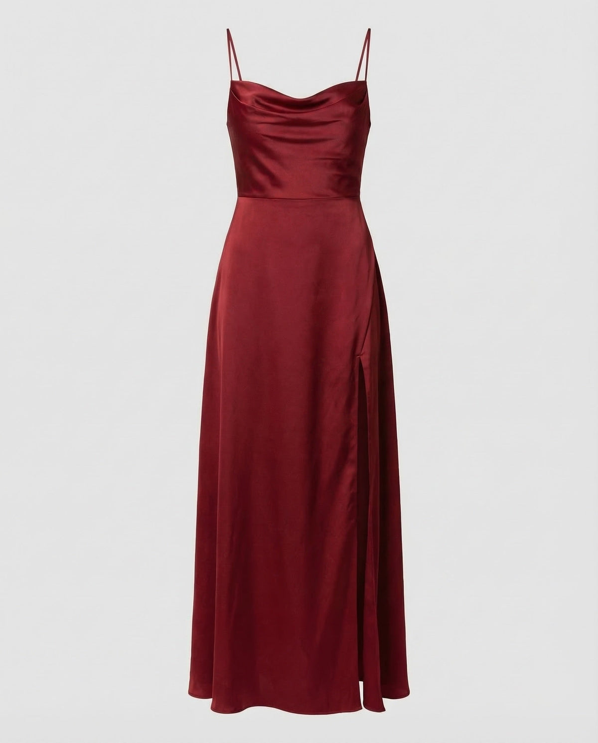 Robe Maxi Femme Élégante avec Fente et Dos Tressé pour Occasions Spéciales