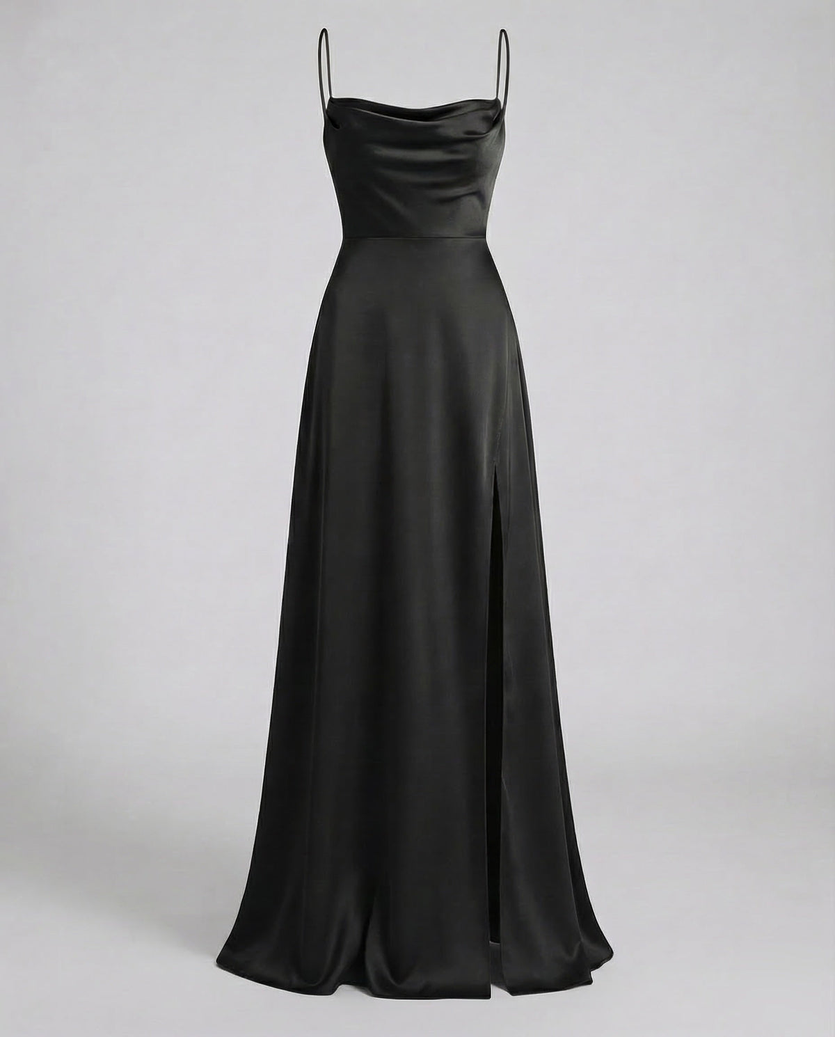 Robe Maxi Femme Élégante avec Fente et Dos Tressé pour Occasions Spéciales
