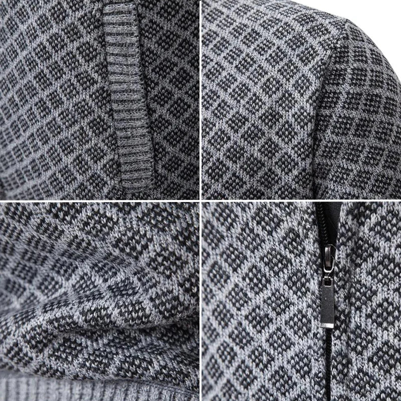 Cardigan Homme Structuré | Col Montant et Confort Hivernal