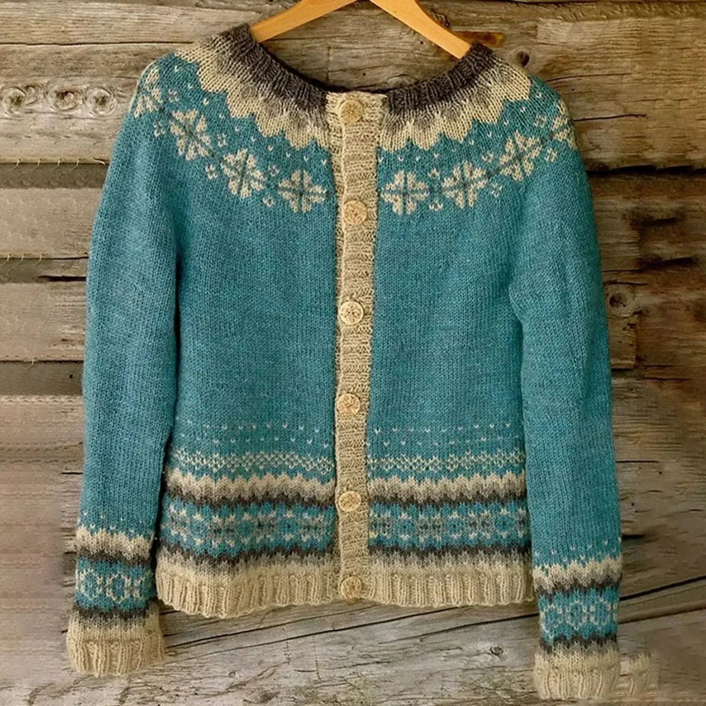 Cardigan Norvégien Femme | Tricot Chaud et Élégant pour l’Hiver