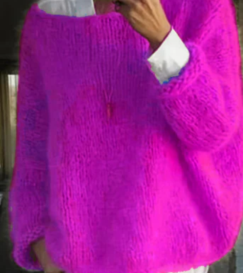 Nadine | Pull Femme Oversize Tricot Uni Confortable et Tendance