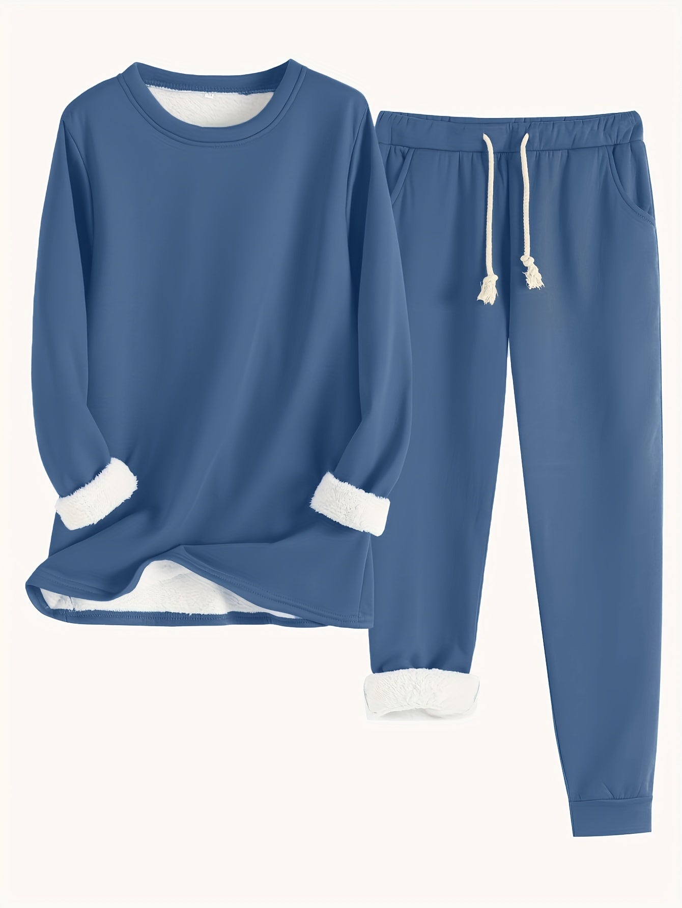 Ensemble Lounge Femme | Haut + Jogging Doublé Polaire Confort & Style