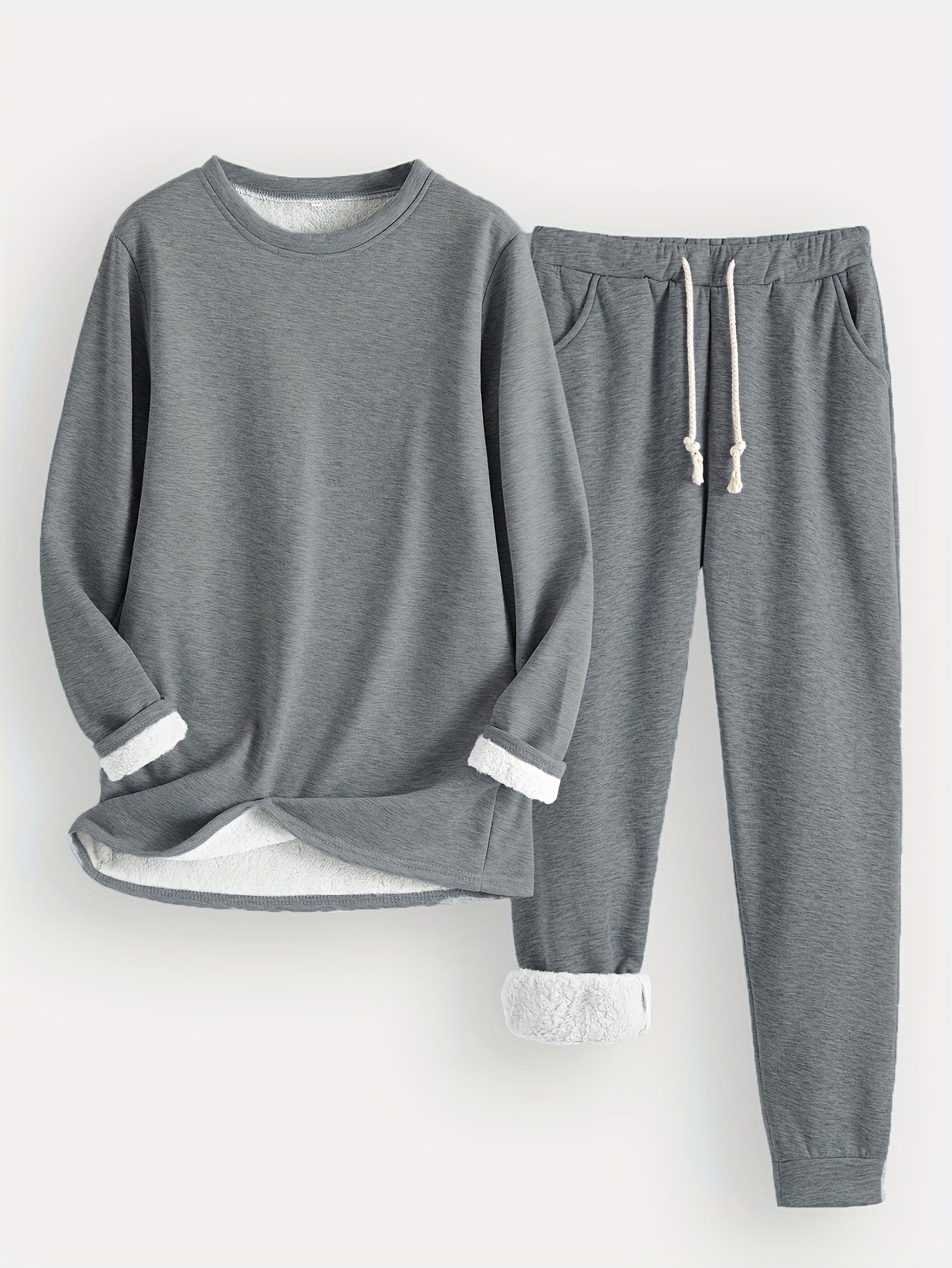 Ensemble Lounge Femme | Haut + Jogging Doublé Polaire Confort & Style