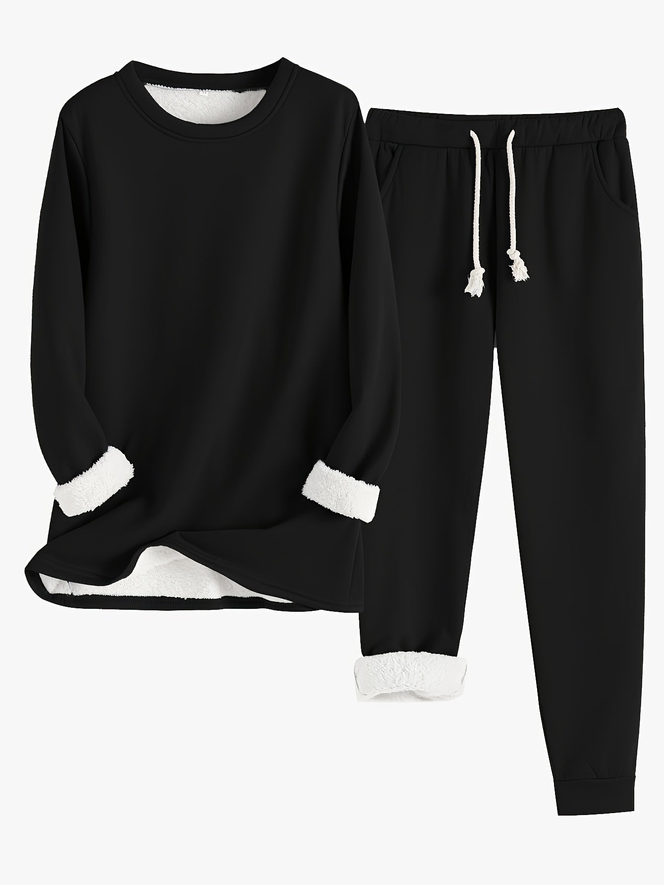 Ensemble Lounge Femme | Haut + Jogging Doublé Polaire Confort & Style