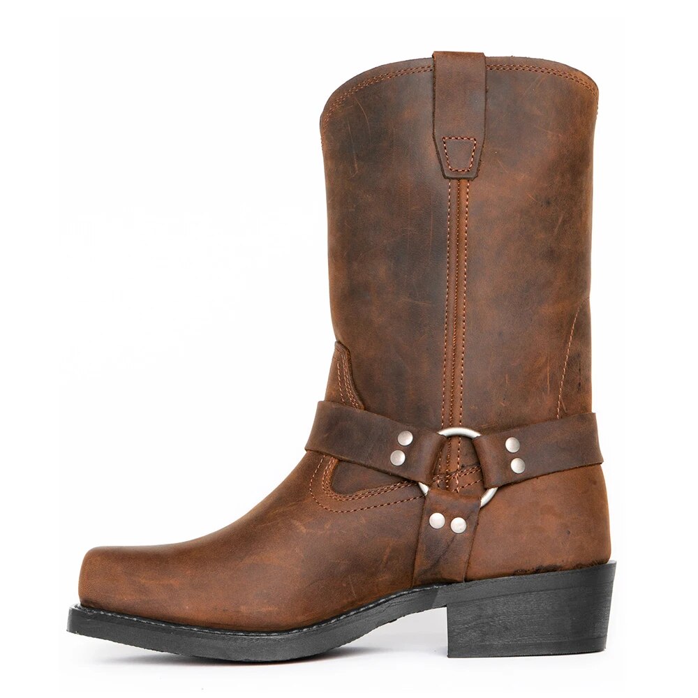 Biker Boots Homme | Pointe Carrée & Style Robuste