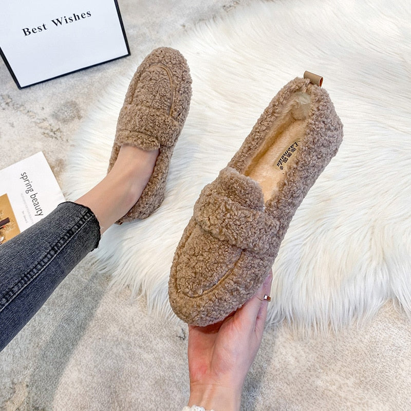 Rosalie | Mocassins Confortables en Peluche pour Femme