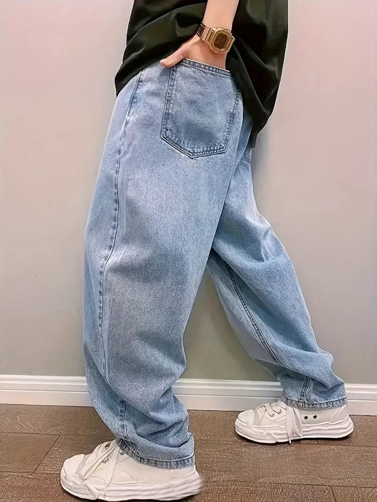 Jeans Homme Baggy | Streetwear Décontracté avec Chevilles Élastiques