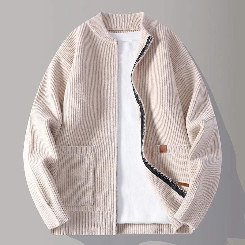 Cardigan Homme | Tricot Moderne avec Fermeture Zippée
