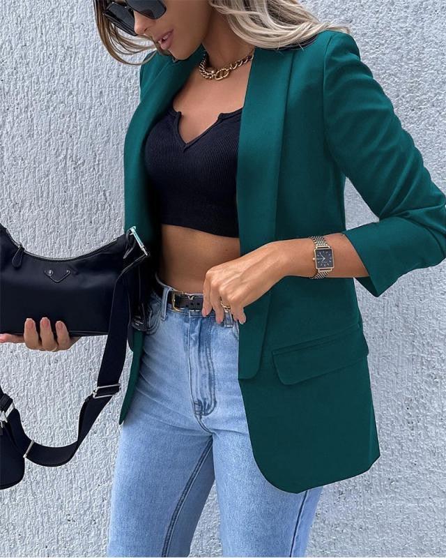 Blazer cintré à coupe ouverte – Élégant, structuré & polyvalent