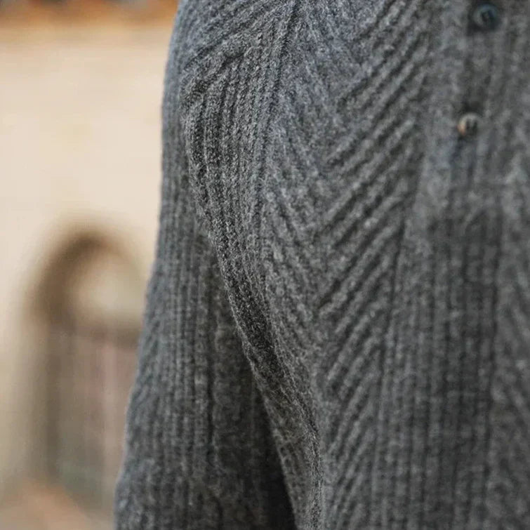 Pull en cachemire pour homme avec col polo – Chic, Doux & Confortable