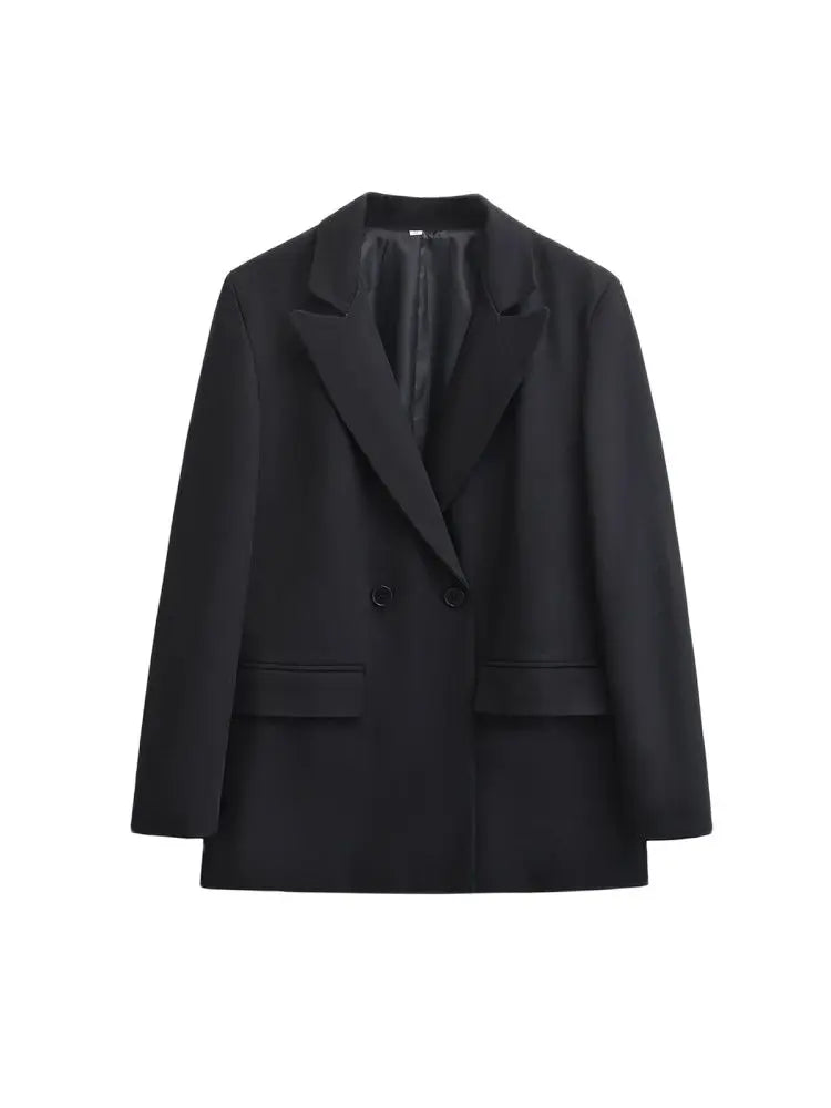 Blazer Femme Double Boutonnage | Élégance Structurée et Style Minimaliste