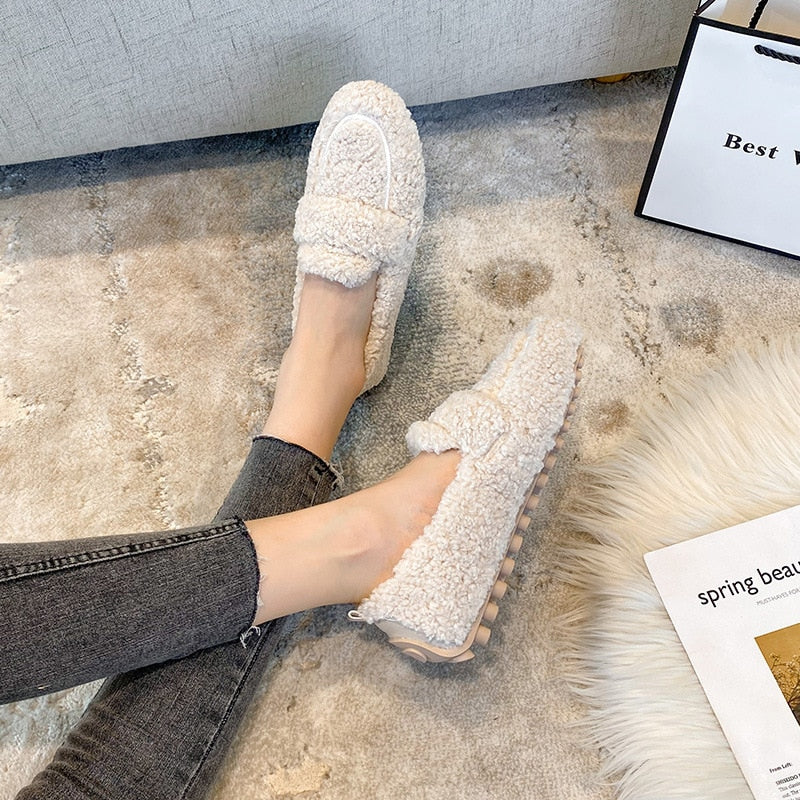 Rosalie | Mocassins Confortables en Peluche pour Femme