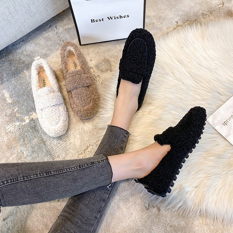 Rosalie | Mocassins Confortables en Peluche pour Femme