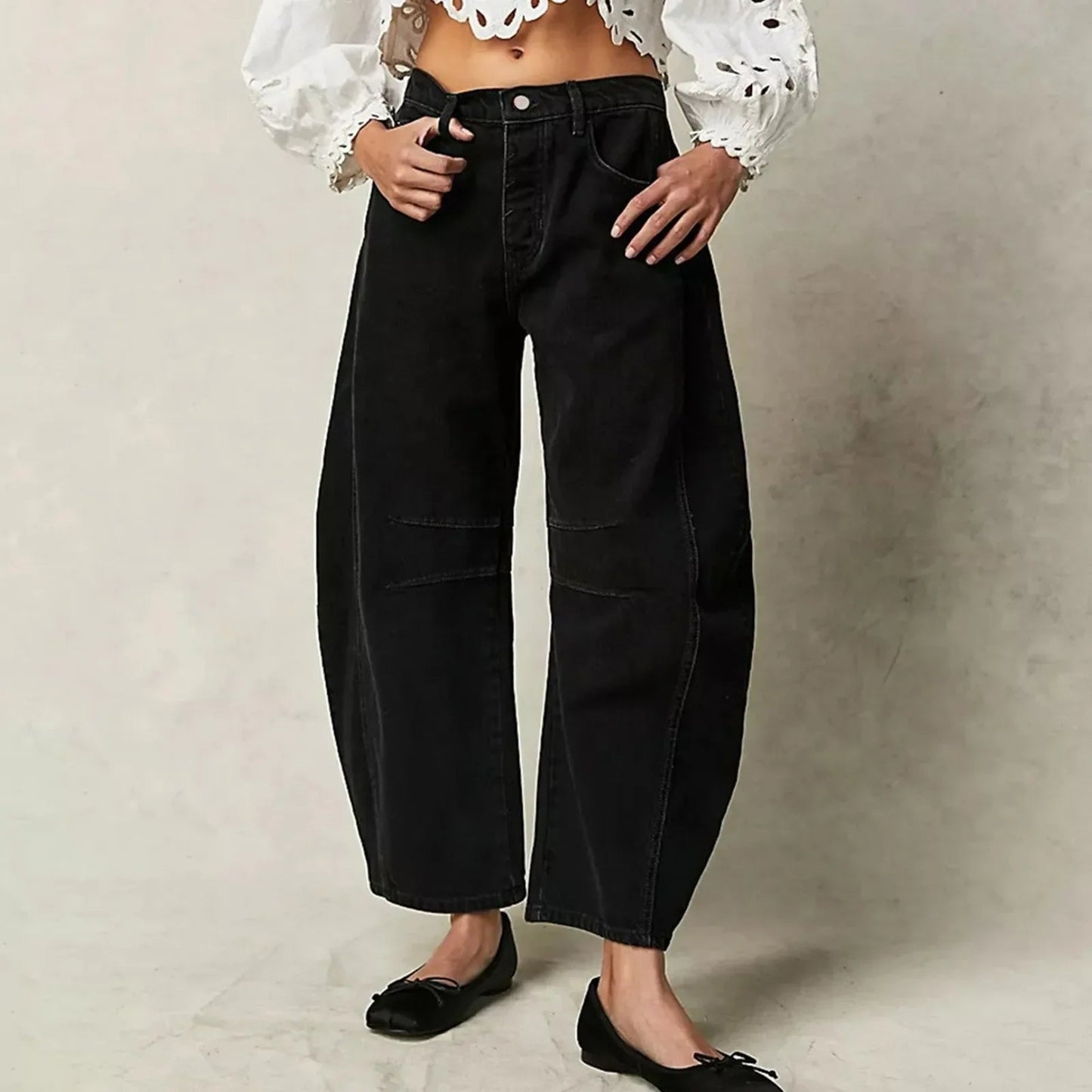Jeans Femme Coupe Large | Style Décontracté et Confortable