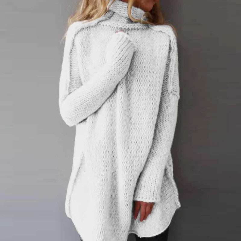 Pull en Maille Douce Femme | Col Roulé Confort & Style
