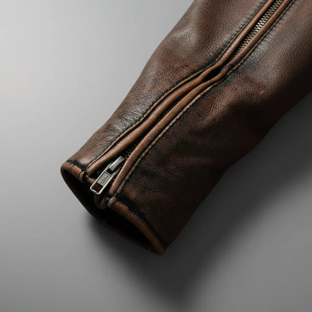 Veste Biker Homme en Cuir | Style Audacieux & Intemporel