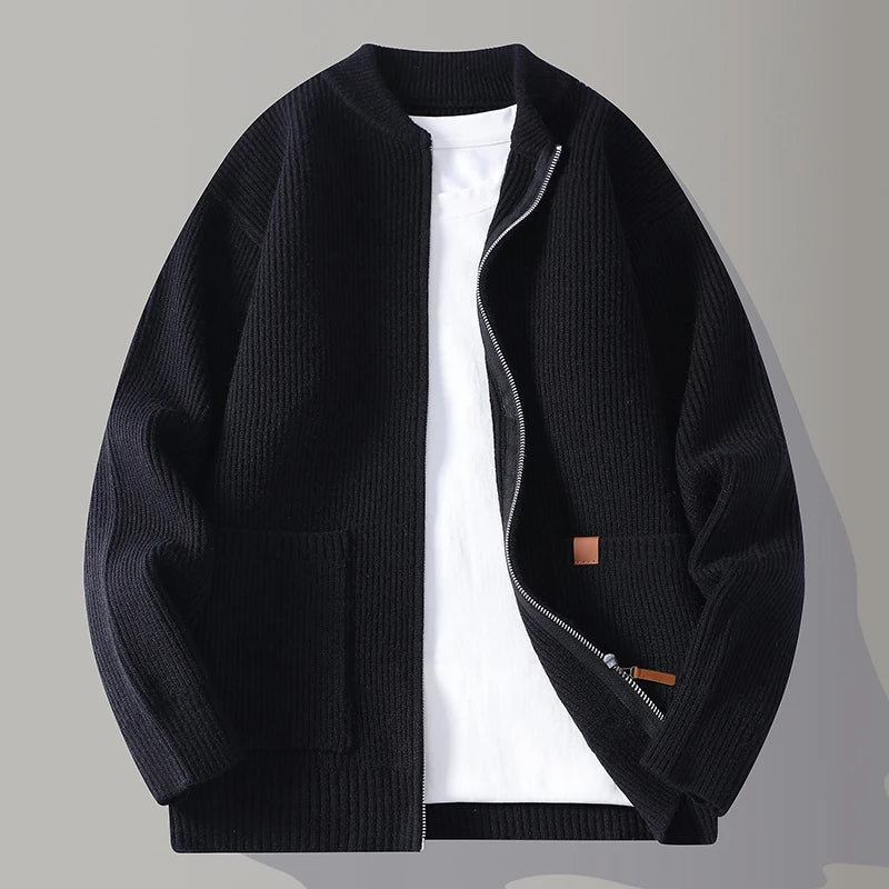Cardigan Homme | Tricot Moderne avec Fermeture Zippée
