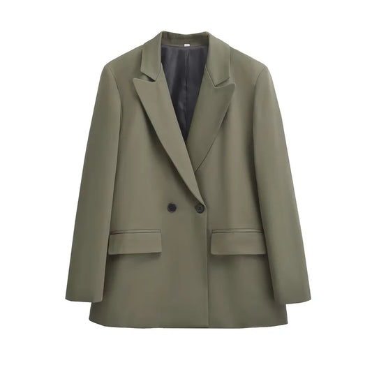 Blazer Femme Double Boutonnage | Élégance Structurée et Style Minimaliste
