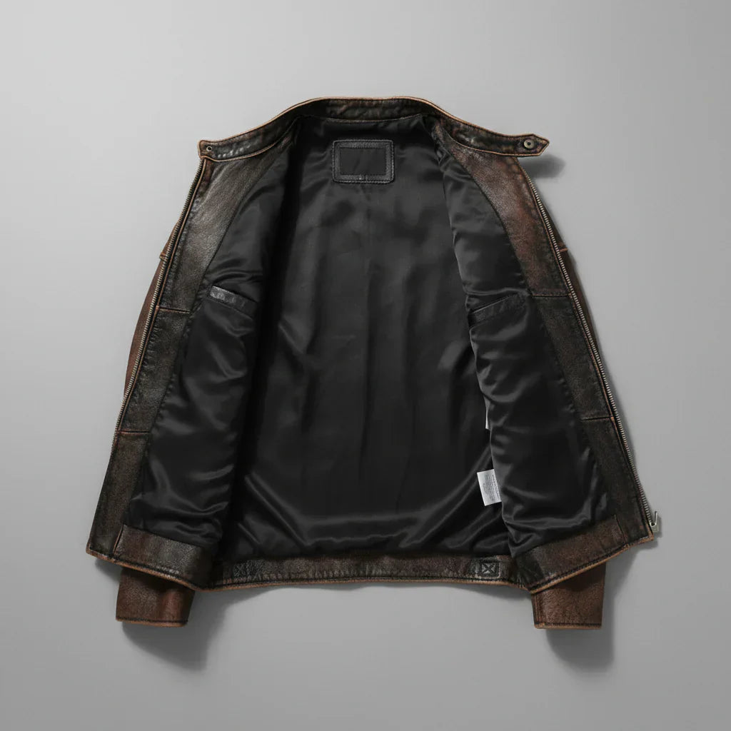 Veste Biker Homme en Cuir | Style Audacieux & Intemporel