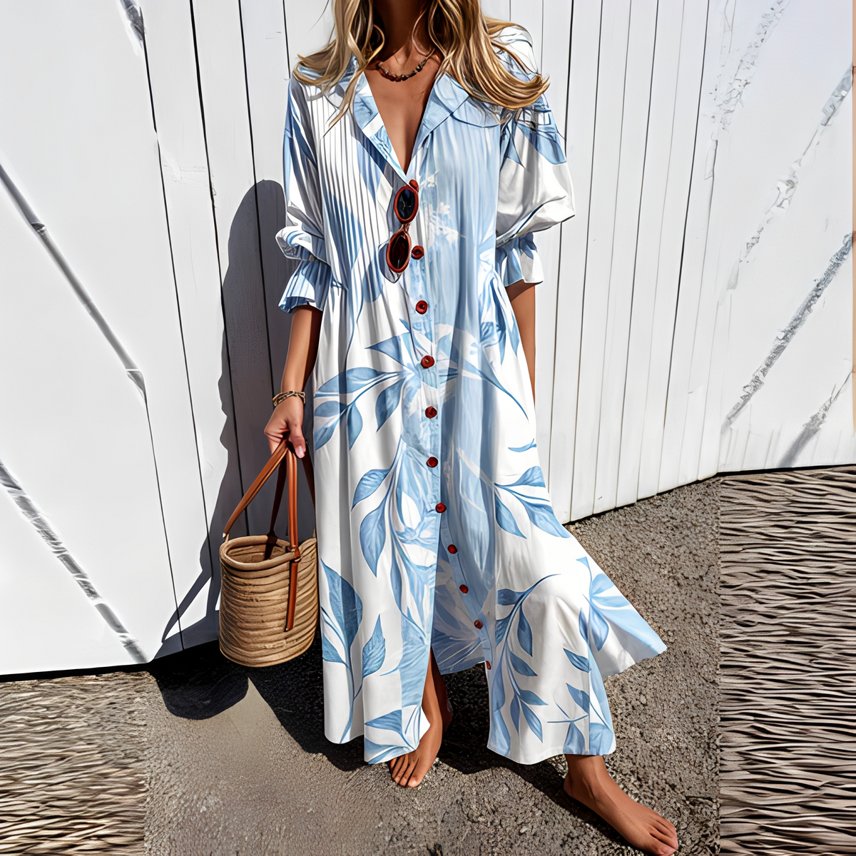 Robe Longue d’Été Femme – Élégance Classique et Confort Léger
