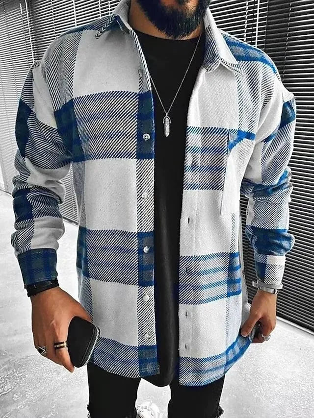 Chemise Homme Flanelle à Col Montant | Confort et Style Casual